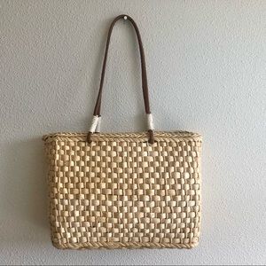 woven wicker purse